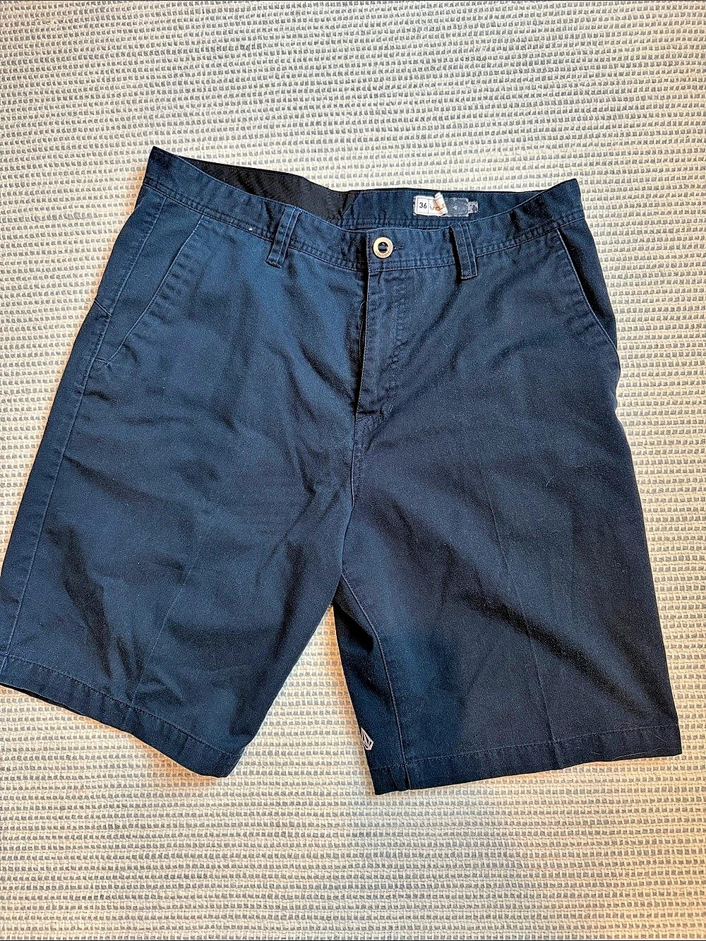 Volcom Frickin Modern Stretch Shorts Blue Waist 36